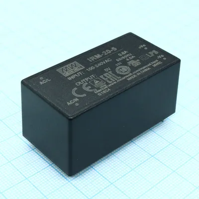 Преобразователь AC-DC Mean Well IRM-20-5, 20Вт, 5В/4А, на плату