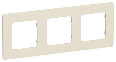 Рамка IEK FLITE РУ-3-К-ФлСл FI-M32-32-20-K86, 3-местная, IP20, сливочная