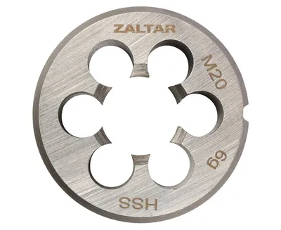 Плашка круглая резьбонарезная ZALTAR ZA-10411, HSS, M20x2.5, 45x18