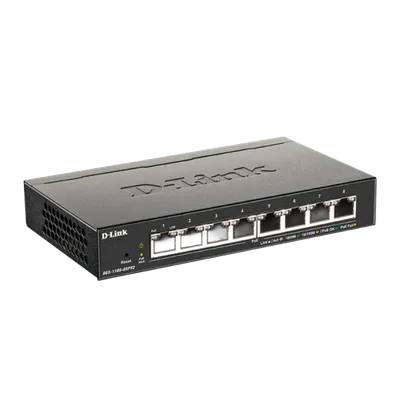 Коммутатор D-Link DGS-1100-08PV2/A4A, L2, 8×1GbE PoE, 64 Вт, управляемый