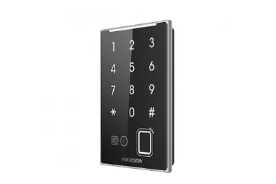 Считыватель Hikvision DS-K1109EKFB-QR, EM, Bluetooth, отпечаток, PIN, QR