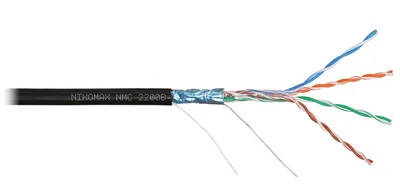 Кабель NIKOMAX ESSENTIAL NMC 2200B-BK, F/UTP Cat.5e, 305м, наружный