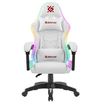 Повреждение упаковки Игровое кресло Core Белый,RGB,класс 4,PU DEFENDER (64048)