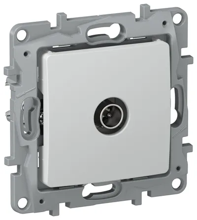 Розетка TV IEK ETIKA 6716511, тип звезда, 1 выход, IP20, галька