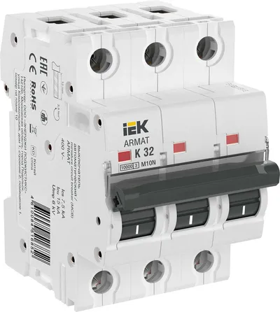 Автоматический выключатель IEK ARMAT M10N AR-M10N-3-K032, 3P, K, 32 А