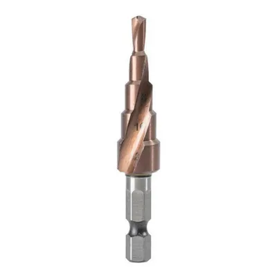 Сверло ступенчатое DELI DH-JTZ012-E3, 4–12 мм, HSS M35, шестигранный хвостовик