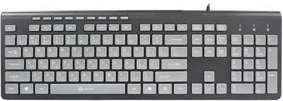 Клавиатура OKLICK Multimedia Keyboard 480M, USB, 113 клавиш, чёрно-серая