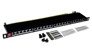 Патч-панель Lanmaster LAN-PPF12U5E/W, 19", 2HU, 12×RJ45, кат.5e