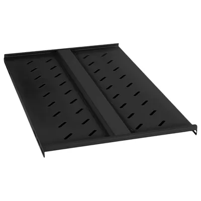 Полка Cabeus SH-J018-FC-600m-100KG-BK, 19" 1U, 400 мм, до 100 кг, черная