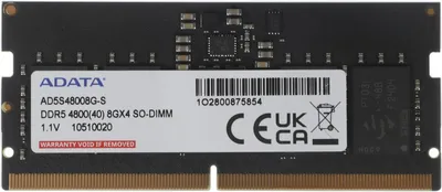 Модуль памяти A-DATA AD5S48008G-S, DDR5 SO-DIMM, 8 ГБ, 4800 МГц, CL40