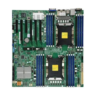 Системная плата/ MB Supermicro X11DPI-N-B,  2x LGA 3647, C622, 16xDDR4 Up to 4TB 3DS ECC RDIMM/3DS ECC LRDIMM, 4 PCI-E 3.0 x16,, 2 PCI-E 3.0 x8, M.2 Interface: 2 PCI-E 3.0 x4, M.2 Form Factor: 2242/2260/2280/22110, M.2 Key: M-Key, 2 PCI-E 3.0 NVMe x4 Internal Port(s), 1 VGA port, Intel® C622 controller for 14 SATA3 (6 Gbps) ports; RAID 0,1,5,10, Dual LAN with GbE from C621