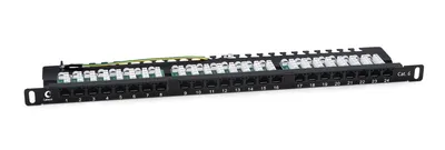 Патч-панель Cabeus PLHD-24-Cat.6-Dual-90-0,5U, 19", 24×RJ-45, Cat.6, 0,5U