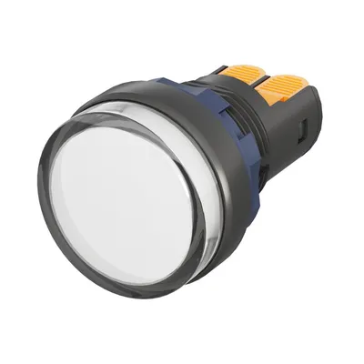 Сигнальный индикатор со встроенным диодом 24В, белый, зажим Plug-In DKC M22L-F24WPP