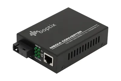 Медиаконвертер B-OptiX BO-CVT-1000B-LFP, 10/100/1000Base-T / 1000Base-FX, 1550/1310 нм