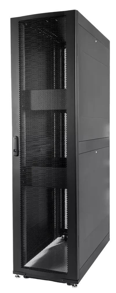 Шкаф серверный ЦМО ШТК-СП-42.6.10-48АА-9005, 42U, 600×1000 мм, IP20, до 1350 кг, черный