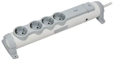 Фильтр сетевой IEK COMFORT СФ-04К, 16 А, 4 розетки, 1,5 м, 3×1,5 мм², белый