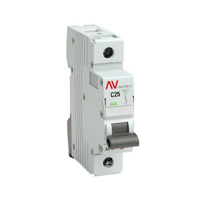 Выключатель автоматический EKF mcb6-1-25C-av, 1п, 25А, хар-ка C, 6кА