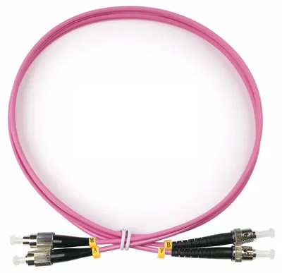 Патч-корд оптический Cabeus FOP-50-OM4-FC-ST-1m, многомодовый OM4, FC/ST, 1м