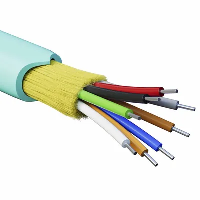 Кабель ВОК DKC RNDT3C8AQ01-E, распределительный, OM3, 8 ОВ, нг(А)-HF, 500м