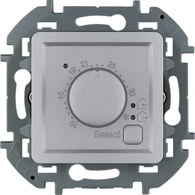 Термостат IEK 673812, Inspiria, электронный с индикацией, 300Вт, 250В, IP20, алюминий