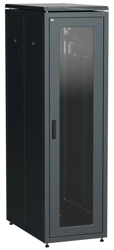 Шкаф сетевой ITK LN05-42U81-GP, 19" 42U 800×1000мм, стекло/перфорированная, черный
