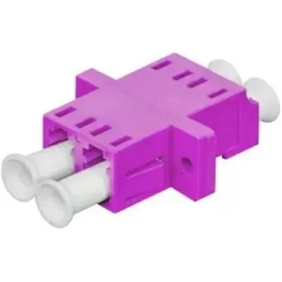 Оптический проходной адаптер REXANT 50-6083, LC-LC Duplex, MM OM4, UPC, пластик, пурпурный