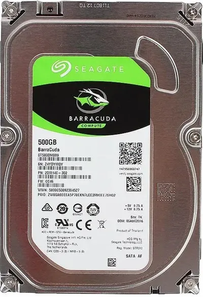 Жесткий диск Seagate Barracuda ST500DM009-NNC-001, 500 ГБ, 3.5" SATA, 7200 об/мин