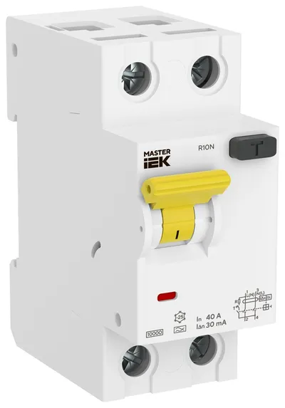 УЗО IEK MASTER R10N MI-R10N-2-040A030, 2P, 40 А, 30 мА, тип A