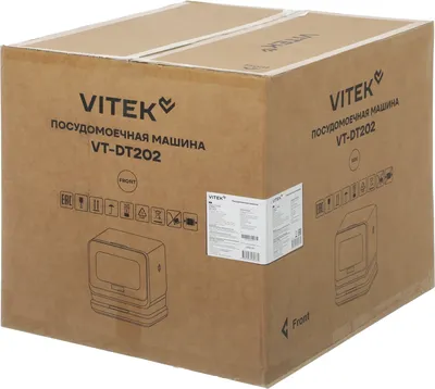 Посудомоечная машина Vitek VT-DT202, компактная, 3 комплекта, белый