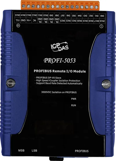 Модуль ввода/вывода ICP DAS PROFI-5053 CR, PROFIBUS DP-V0, 24 канала дискретного ввода
