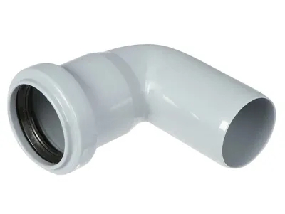 Отвод PRO AQUA 110487, PP, 40 мм, 87°, раструбный, серый