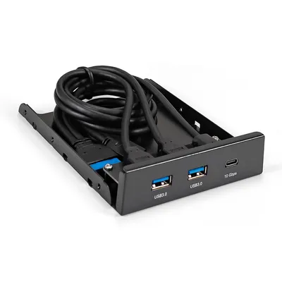 Планка USB ExeGate U3H-616 EX295471RUS, 3,5", 2×USB 3.0 + USB-C 10 Гбит/с