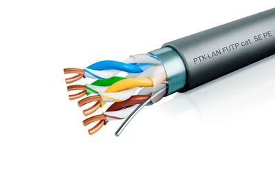 Кабель Пожтехкабель-СКС 202-022, F/UTP, 4 пары, кат. 5e, 24 AWG, 305 м