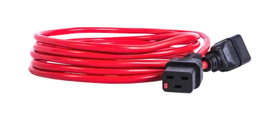 Шнур питания Rem R-16-Cord-C19-C20-1.8-Red, C19–C20, 16 А, 1.8 м
