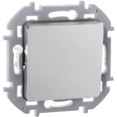 Выключатель IEK INSPIRIA 673692, 1-клавишный, 6 А, 250 В, скрытый монтаж, алюминий