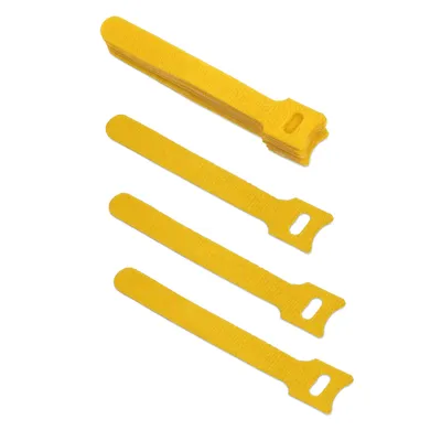 Хомут-липучка Cabeus CLAMP-125-YL, 125x14 мм, нейлон, желтый, 10 шт.