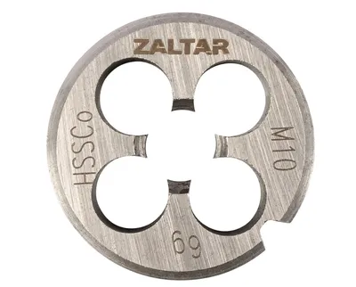 Плашка резьбонарезная ZALTAR ZA-03806, HSS-E, DIN 223 B, M10x1.5, 30x11