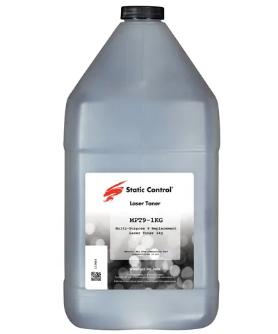 Тонер Static Control MPT9-1KG, чёрный, флакон 1 кг