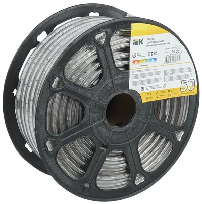 Лента светодиодная IEK LSR4-3-030-67-0-50, 220 В, RGB, IP67, 30 LED/м, 50 м