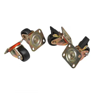 Ролики Datarex DR-460000, для шкафов, 150кг, 4 шт, чёрные