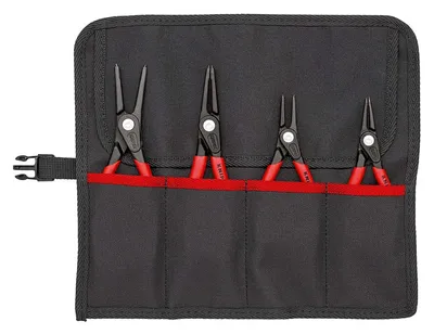 Набор клещей Knipex KN-001957, для стопорных колец, 4 предмета, чехол-скрутка