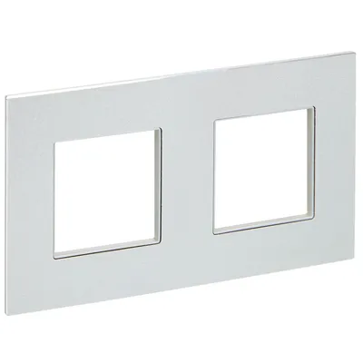 Рамка IEK SKANDY SK-M22-M-K23, 2 поста, металл, серебро, IP20