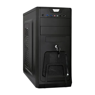 Корпус ПК ExeGate 299163, Miditower ATX, БП 400Вт, черный