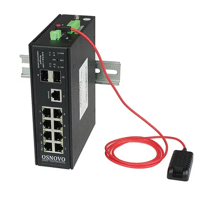 Коммутатор OSNOVO SW-80802/ILS(port 90W,300W), L2+, 8×PoE GE, 2×SFP, 300W