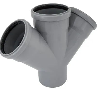 Крестовина PRO AQUA 801145P, полипропилен, 110×110×110 мм, 45°, раструбная