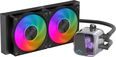 Система охлаждения SAMA L70 240BK, 240 мм, 290 Вт, 2×120 мм, ARGB, 2200 об/мин