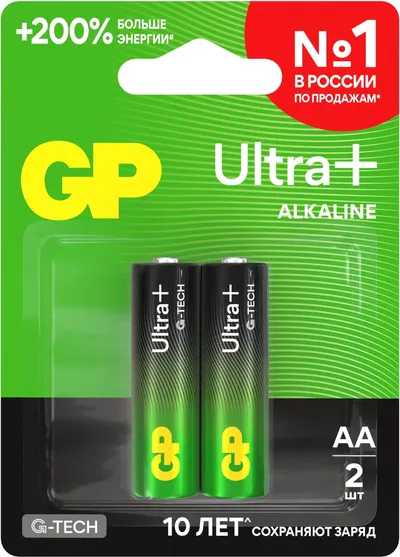Батарея GP Ultra Plus Alkaline 15AUPA21-2CRSBNN4 AA (4шт) блистер