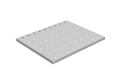 Полка NETLAN EC-SHFS-400-GY, 19", 400 мм, стационарная, 50 кг