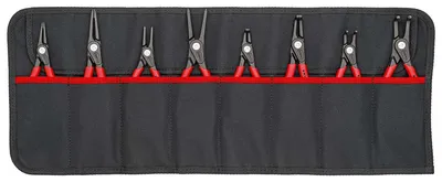 Набор плоскогубцев Knipex KN-001958V02, 8 предметов, для стопорных колец, чехол-скрутка