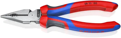 Плоскогубцы комбинированные Knipex KN-0822185, 185 мм, остроконечные, фосфатированные